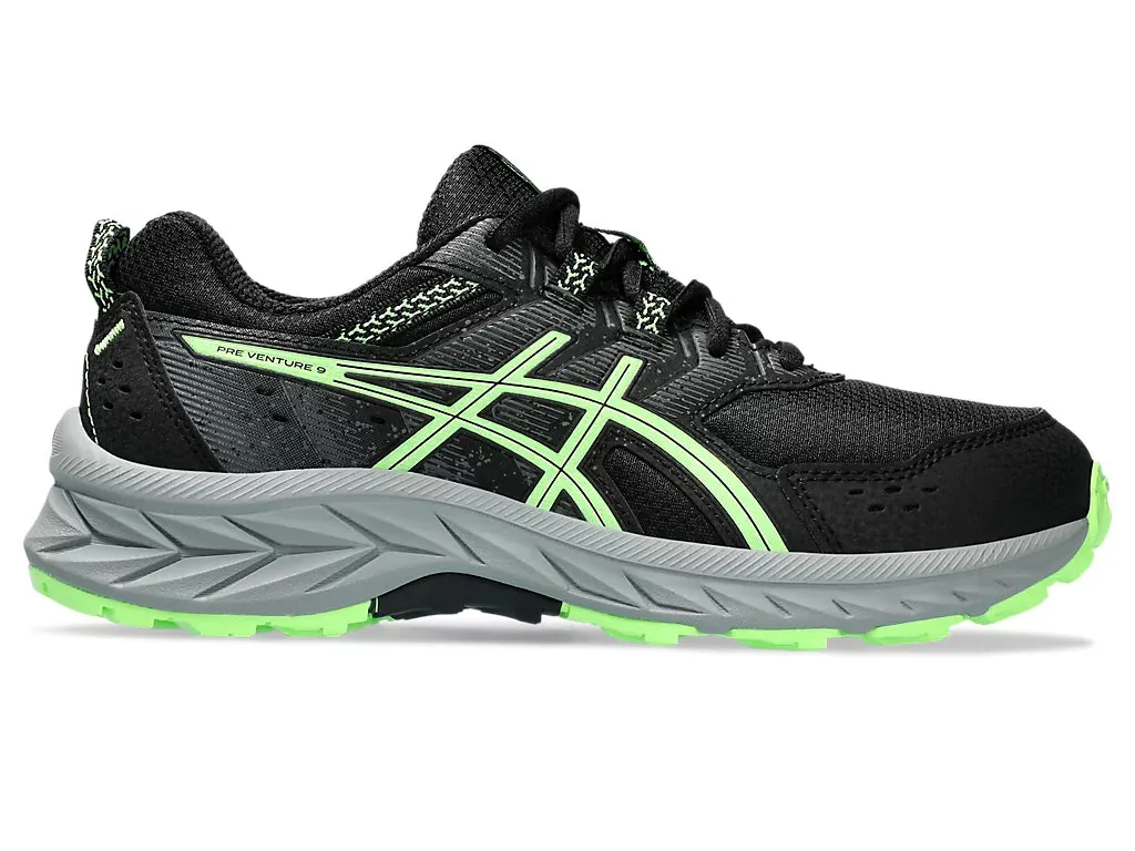 ASICS Pre Venture 9 (Black/Illuminate Green) JNR