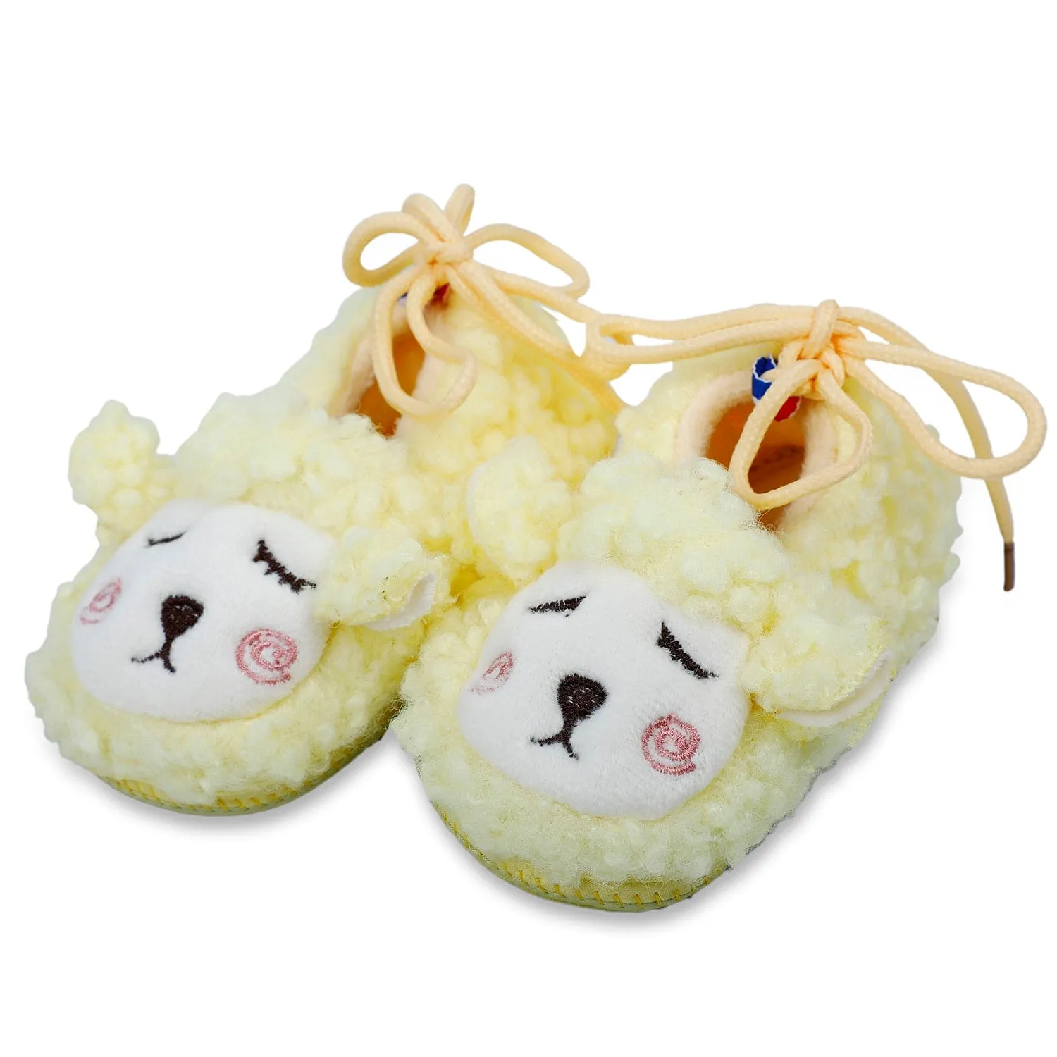 Baby Moo Sheep Warm And Stylish Anti Skid Booties - Yellow