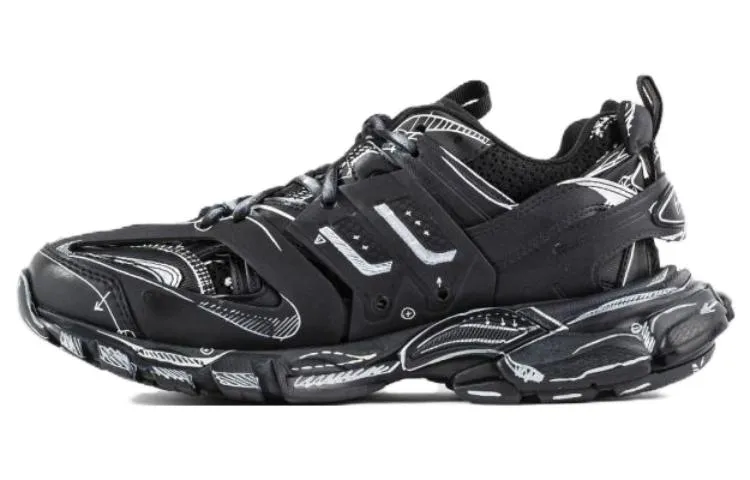 Balenciaga Track 1.0 Chunky Male Sneakers, Black