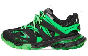 Balenciaga Track 1.0 Chunky Male Sneakers, Black/Green