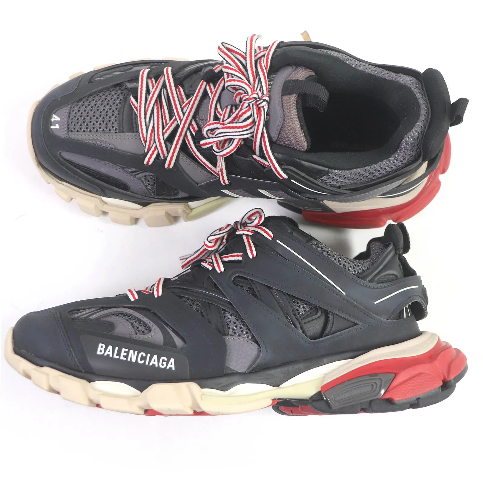 Balenciaga Track Dad Shoes Leather Black