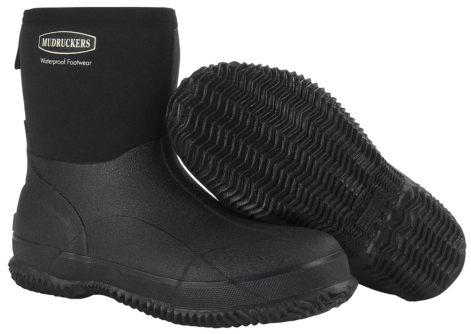 Black Mudruckers Waterproof Boots