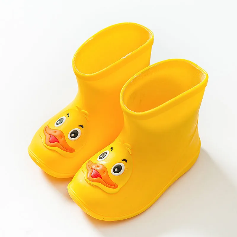 Children's rain boots, cute cartoon dinosaurs, water shoes for men, women, middle and large children, non-slip soft-soled rain boots