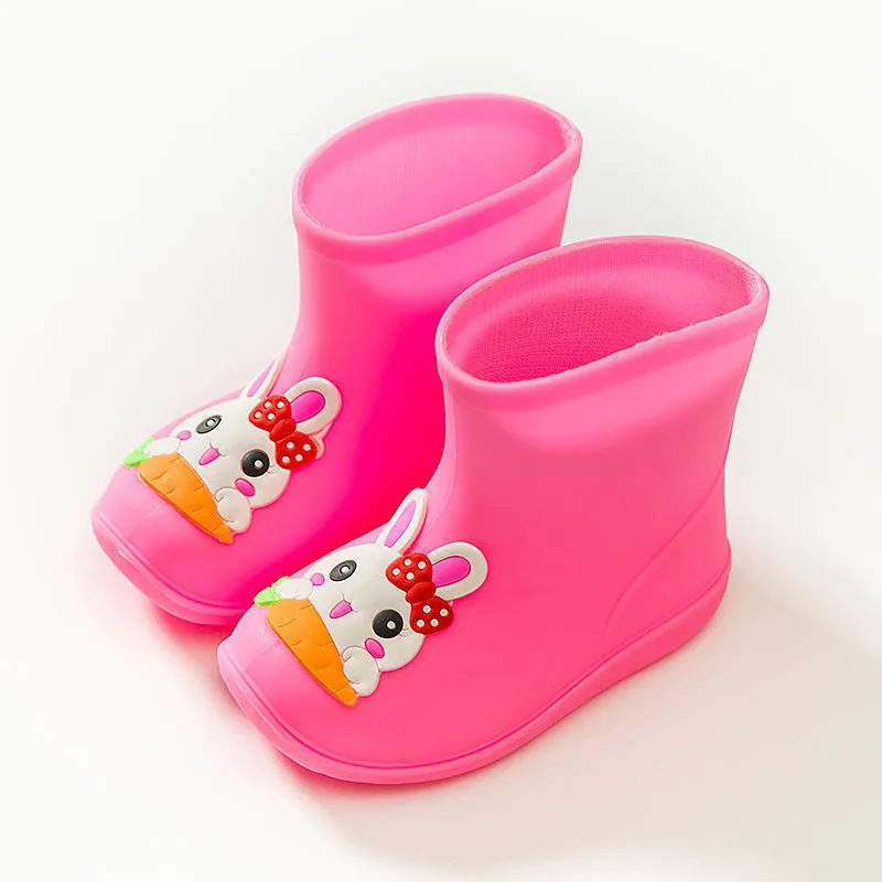 Children's rain boots, cute cartoon dinosaurs, water shoes for men, women, middle and large children, non-slip soft-soled rain boots