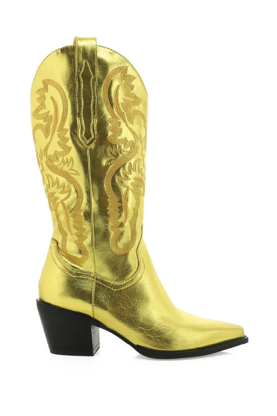 Danilo Metallic Western Boot