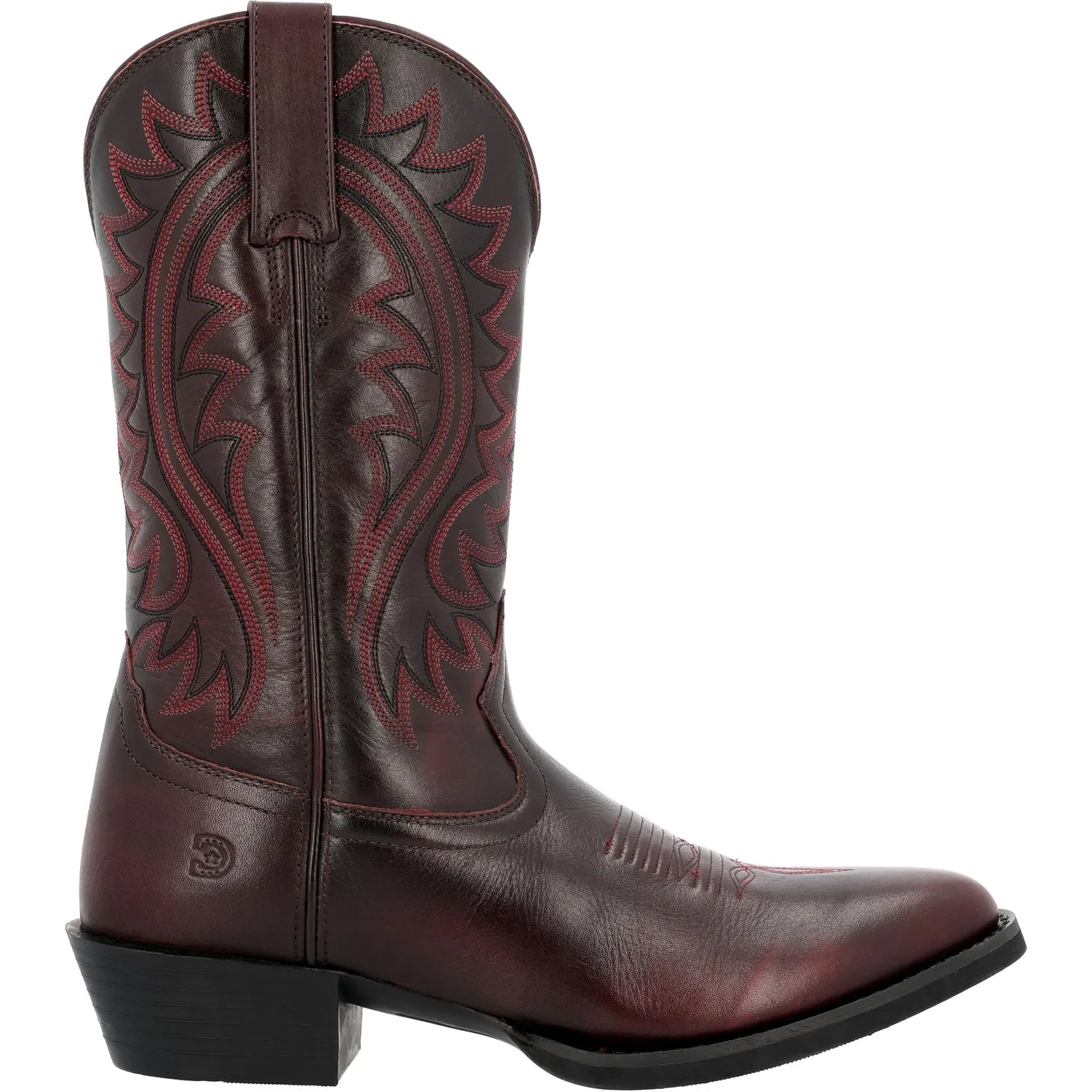 Durango Mens Shyloh Western Burgundy Leather Cowboy Boots