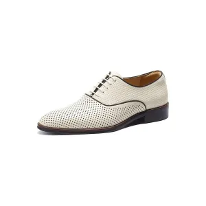 Embossed Elegance Exotic Round Toe Oxford Dress Shoes