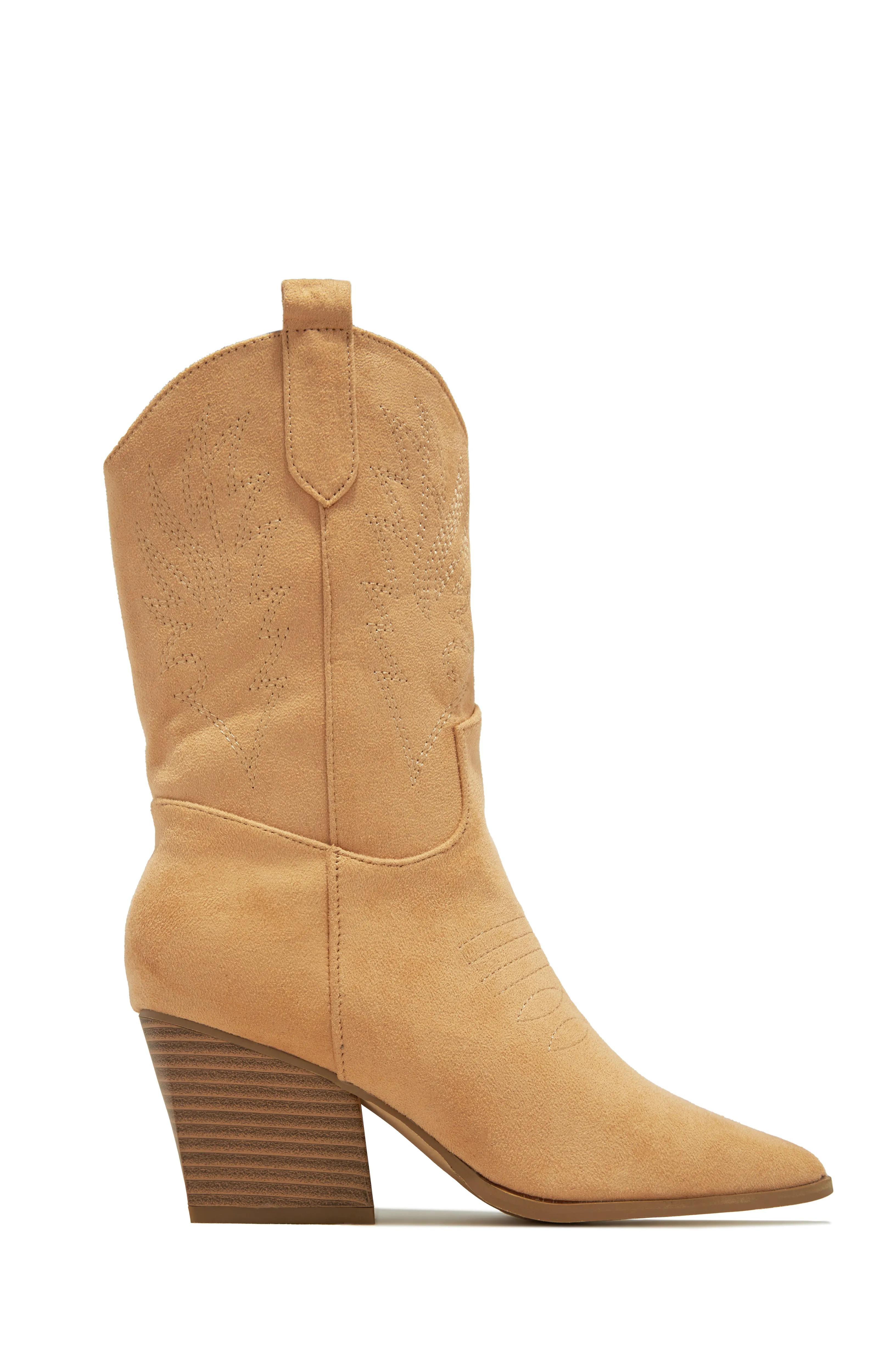 Festival Ready Cowgirl Boots - Camel