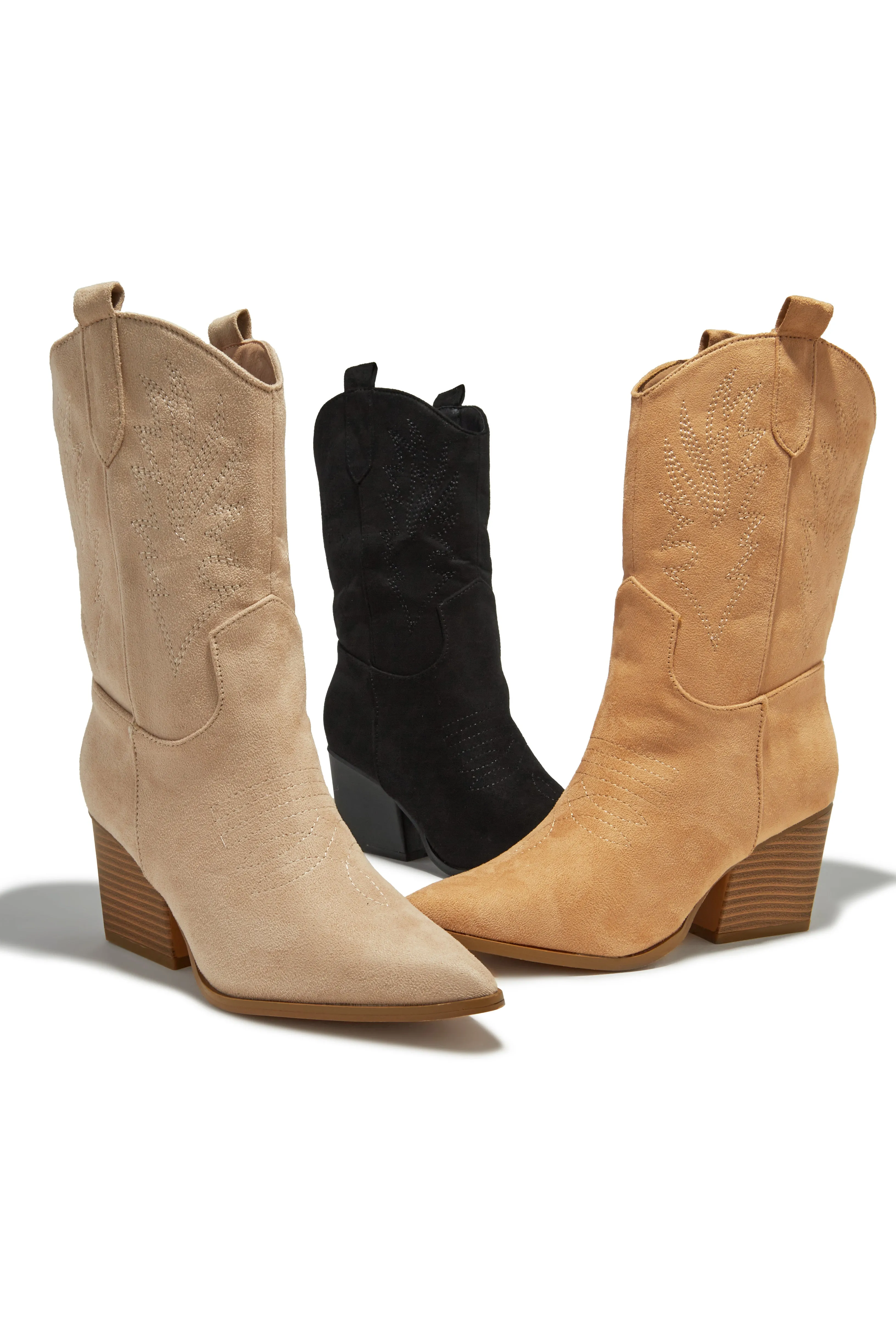 Festival Ready Cowgirl Boots - Camel