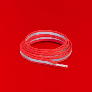 Flatties Shoelaces · Reflective Red