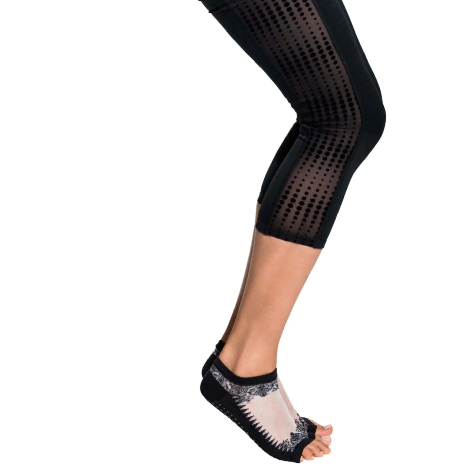 Flow Grip Socks - Black & Sheer Gala (Barre / Pilates)