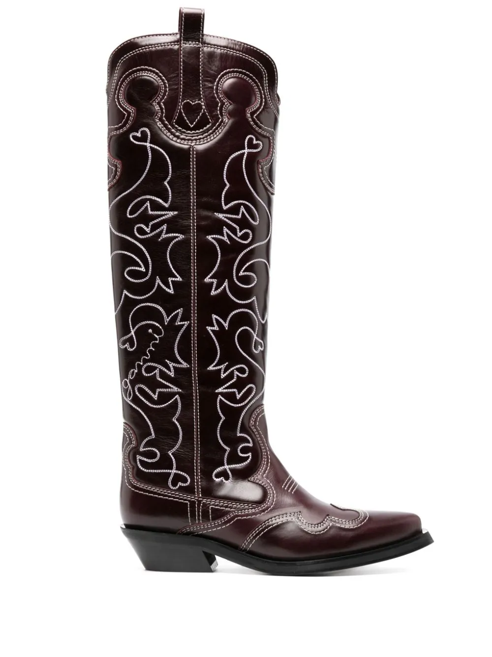 GANNI Boots Bordeaux