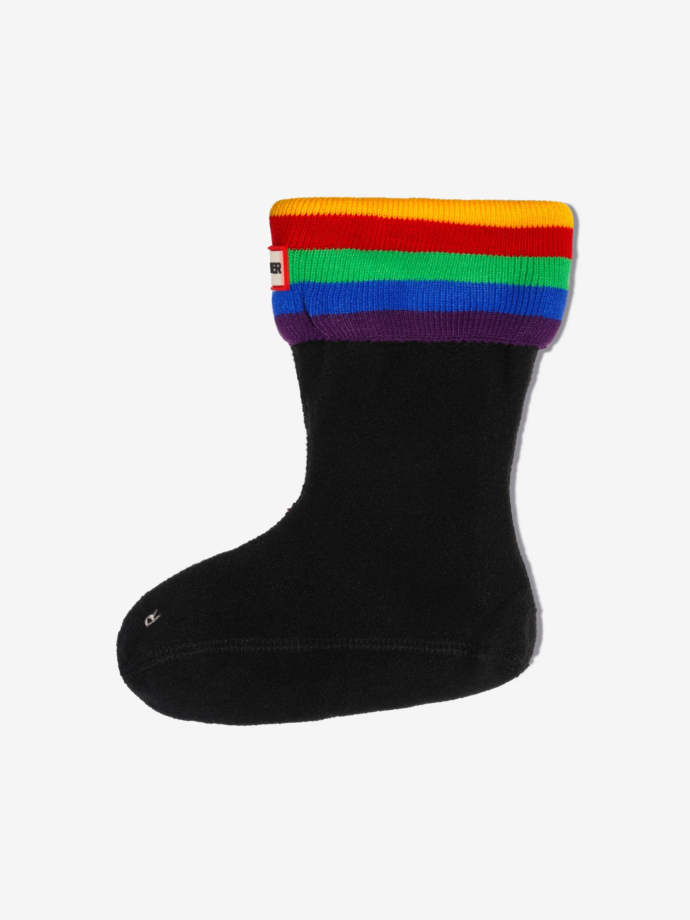 Hunter Kids Recycled Rainbow Stripe Boot Socks