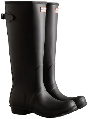 Hunter Wellies Womens Original Tall Back Adjustable Black