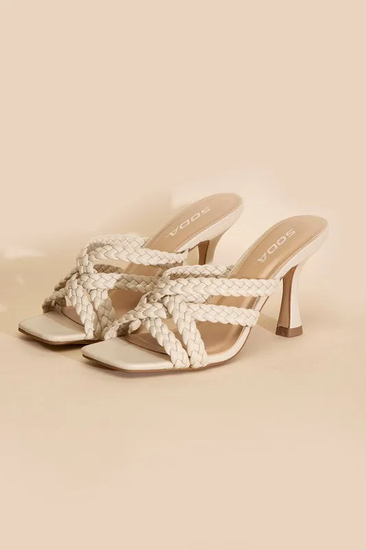 KELLAN-S Double Cross Braided Heels