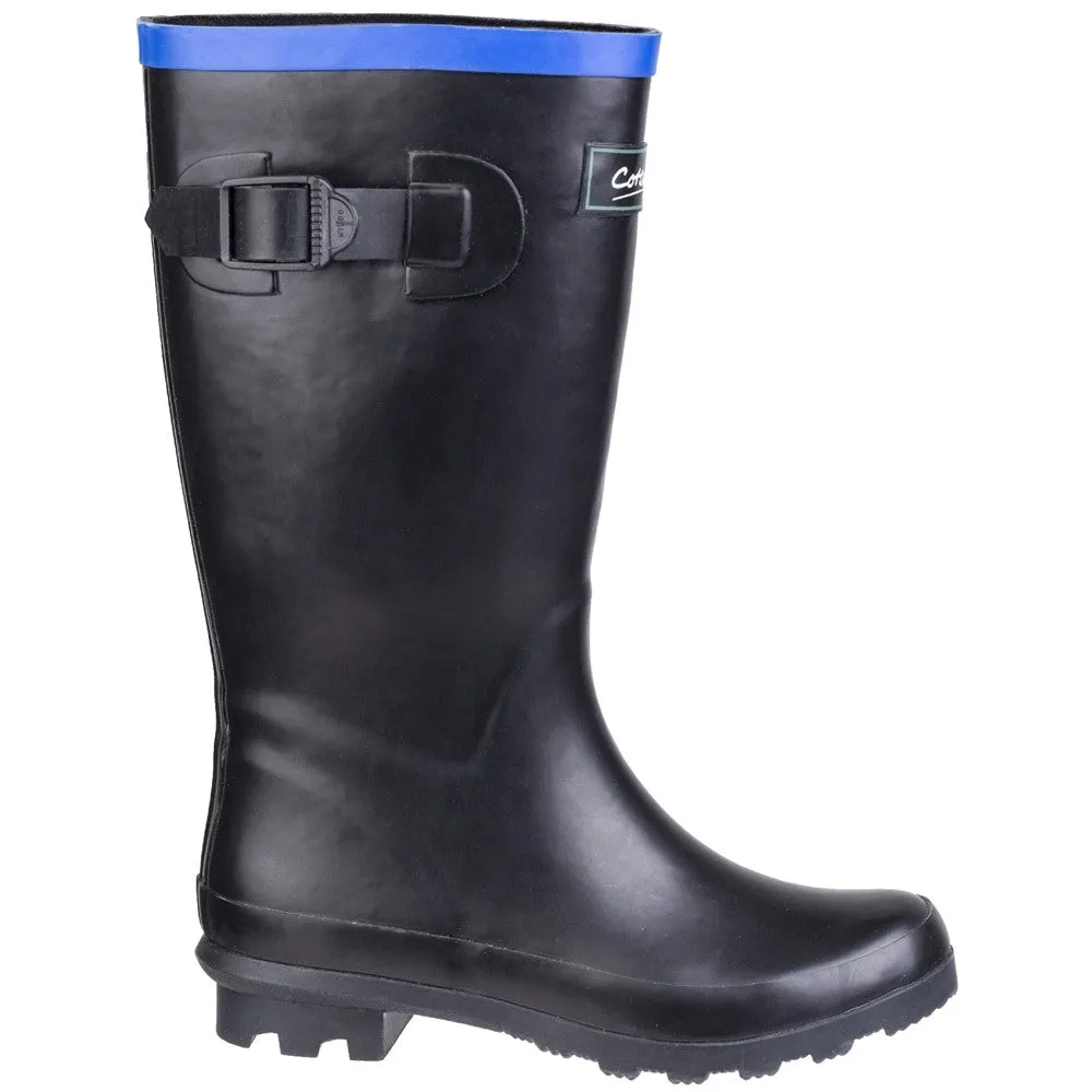 Kids Fairweather Junior Wellingtons Boots Black/Blue