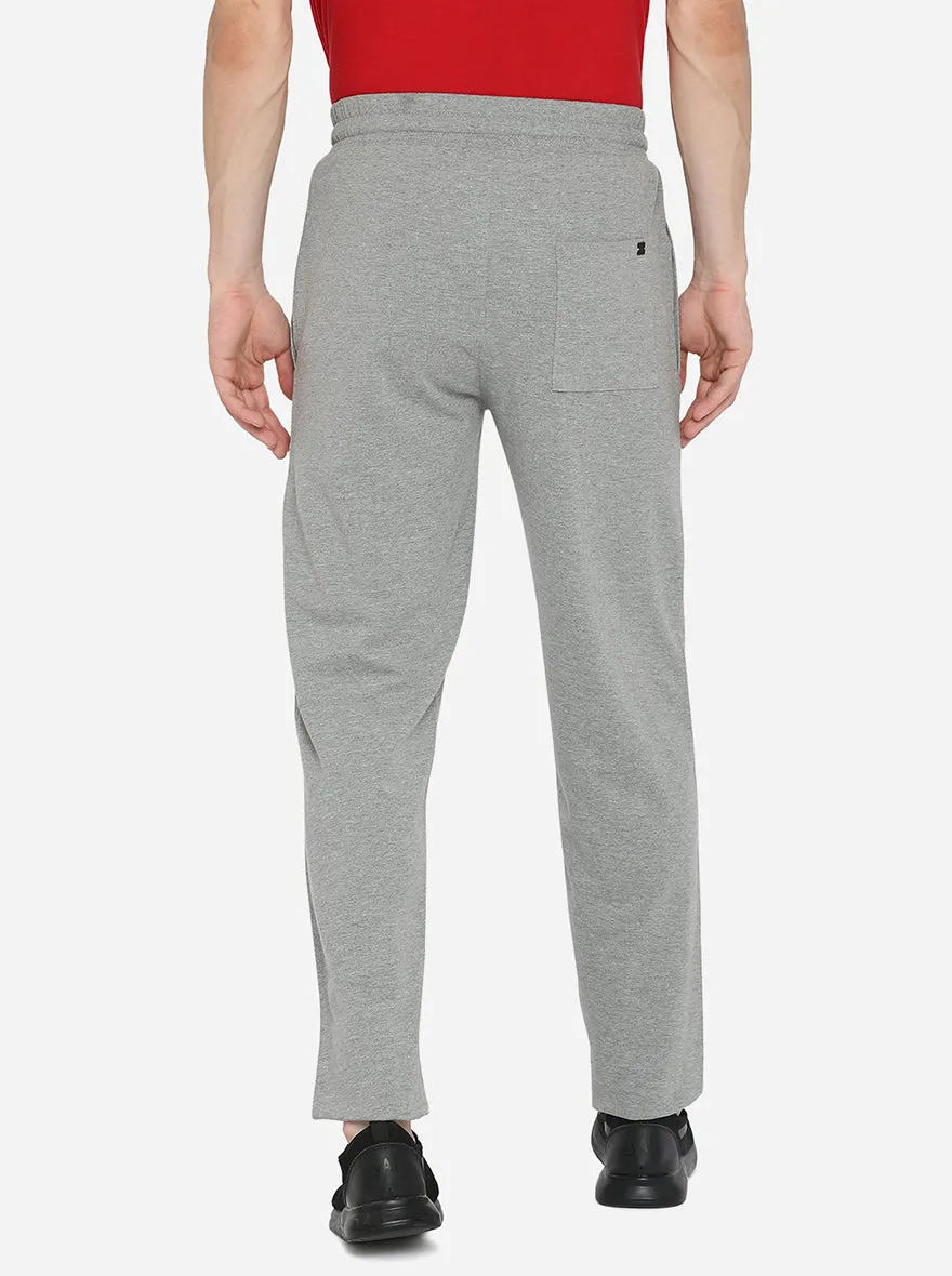 Light Grey Solid Regular Fit Track Pant | JadeBlue