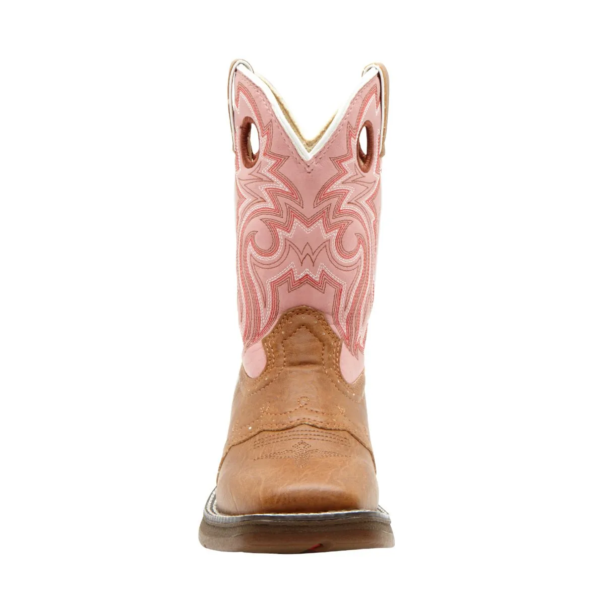 Lil' Flirt by Durango Girls Tan Faux Leather Lacey Western Cowboy Boots