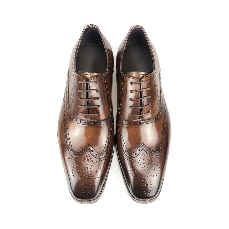 Luxe Italian Leather Platform Oxford Dress Shoes