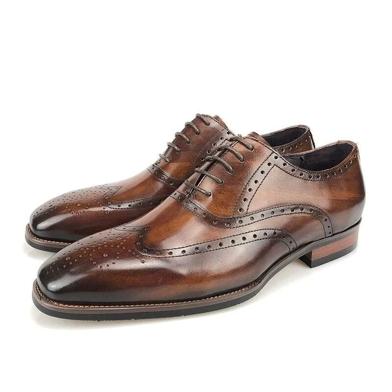 Luxe Italian Leather Platform Oxford Dress Shoes