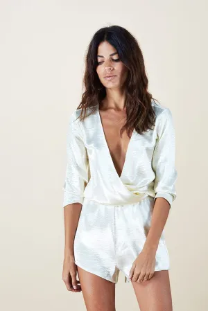 Luxe Tiago Playsuit in Champagne