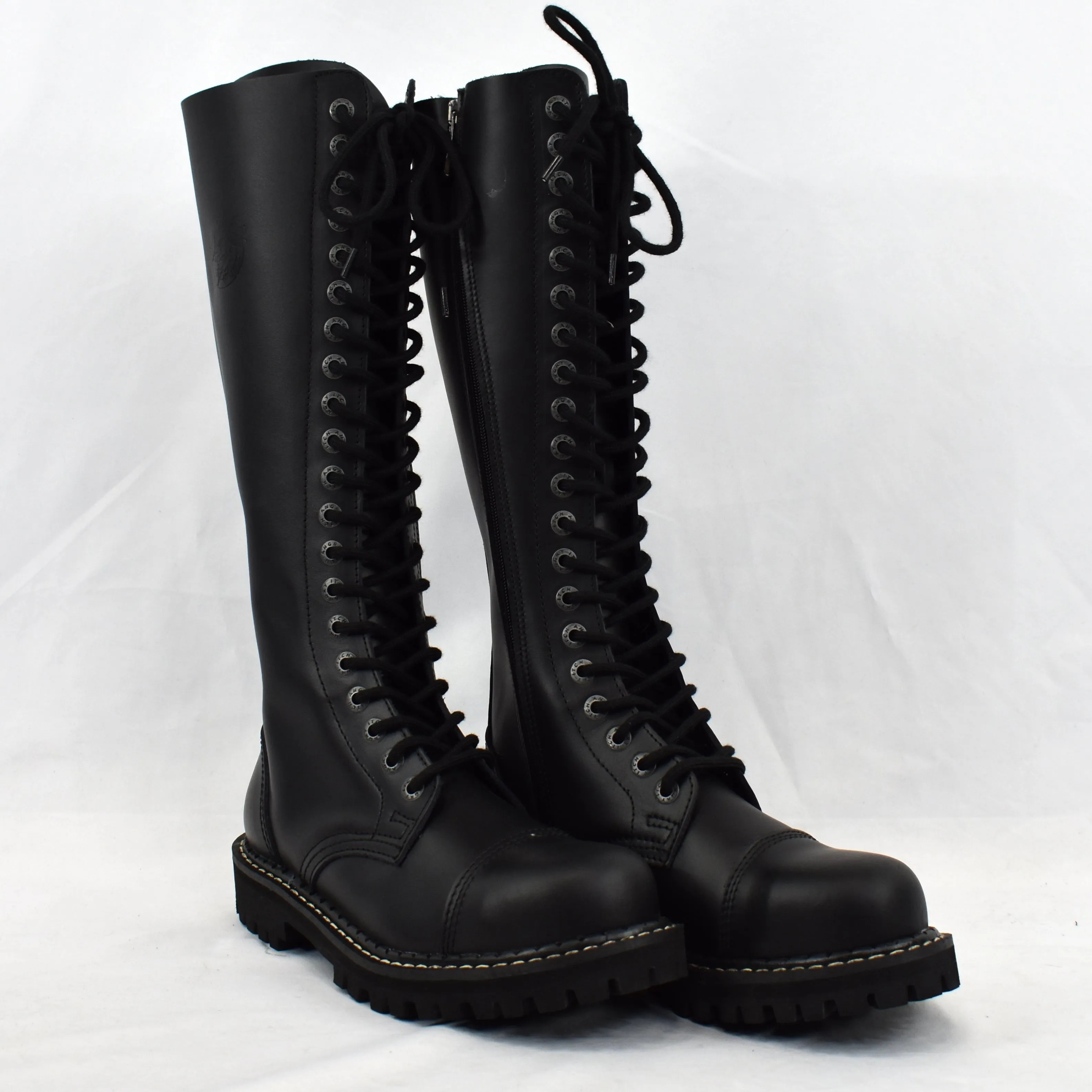 Matchstick 20-Eye Leather Boots ANGRY ITCH