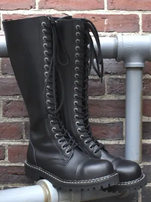 Matchstick 20-Eye Leather Boots ANGRY ITCH