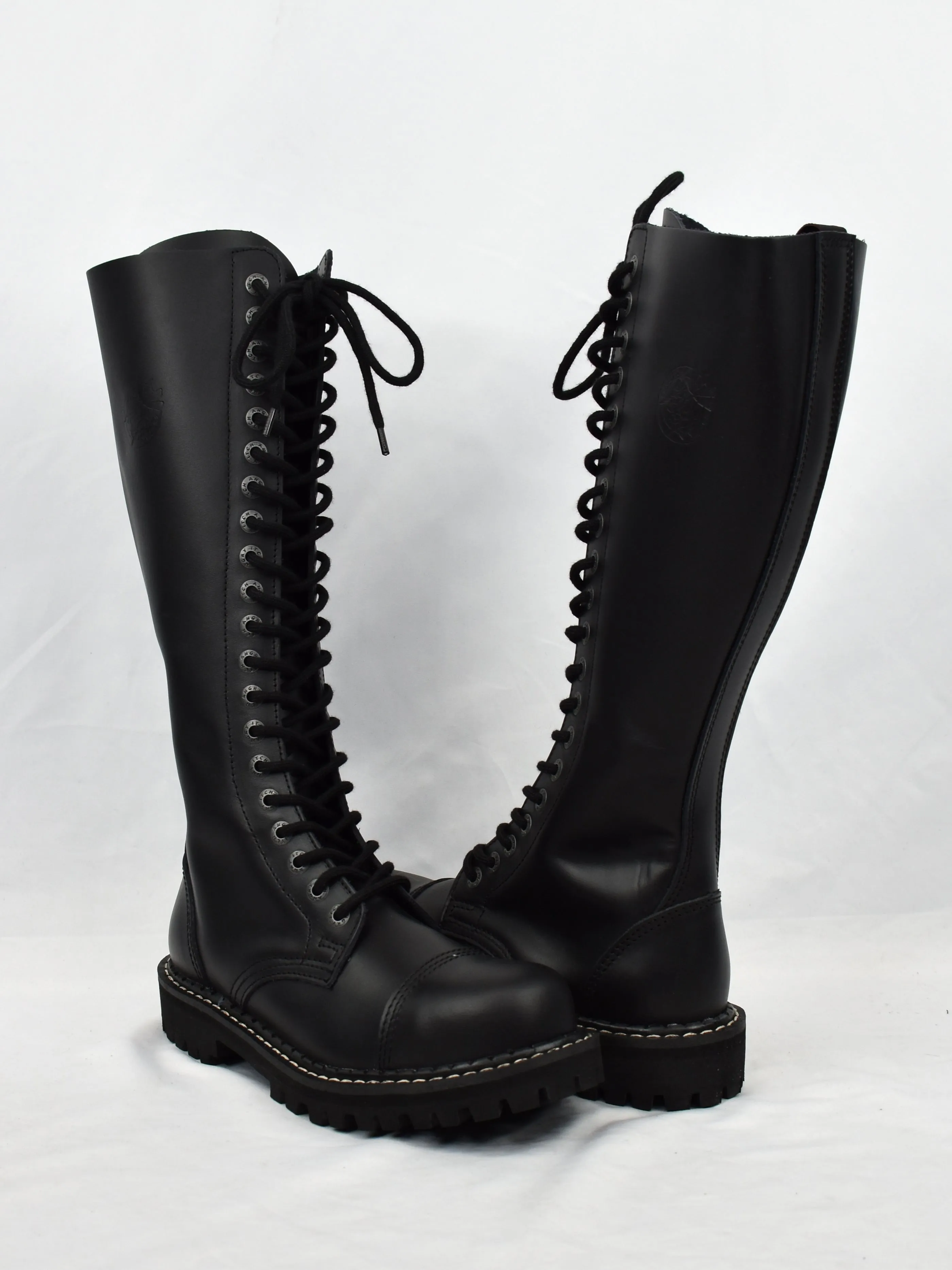 Matchstick 20-Eye Leather Boots ANGRY ITCH