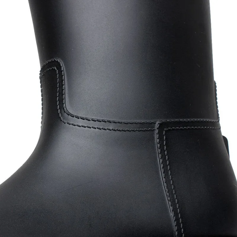 Matte Frosted All-match Tall Slim-fit Rain Boots