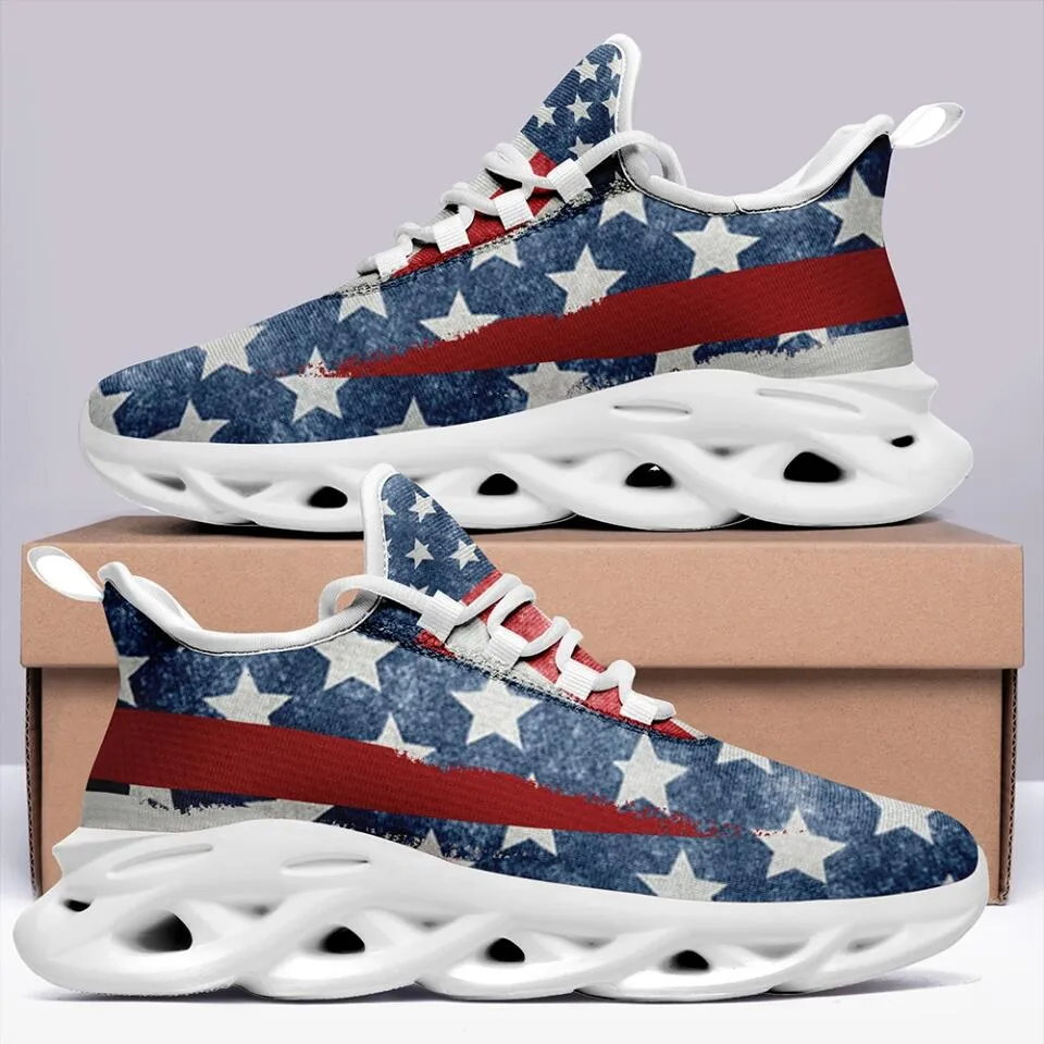 MaxSoul-B03007 Custom Max Soul American Flag, USA Flag Sneakers Max Soul, Shoes, Printed Shoes