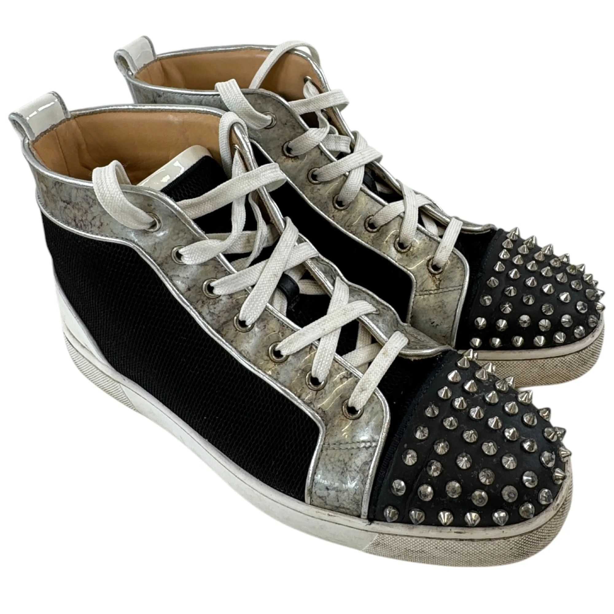 Men's Orlato Marble Spikes High Trainers Black Size EU 44 / UK 10