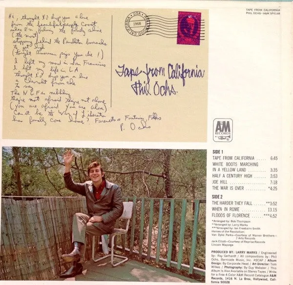 Phil Ochs - Tape From California (LP) (NM or M-)