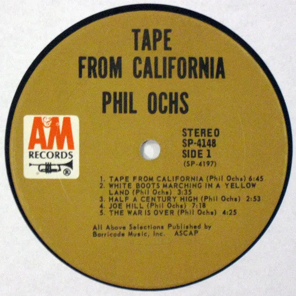 Phil Ochs - Tape From California (LP) (NM or M-)