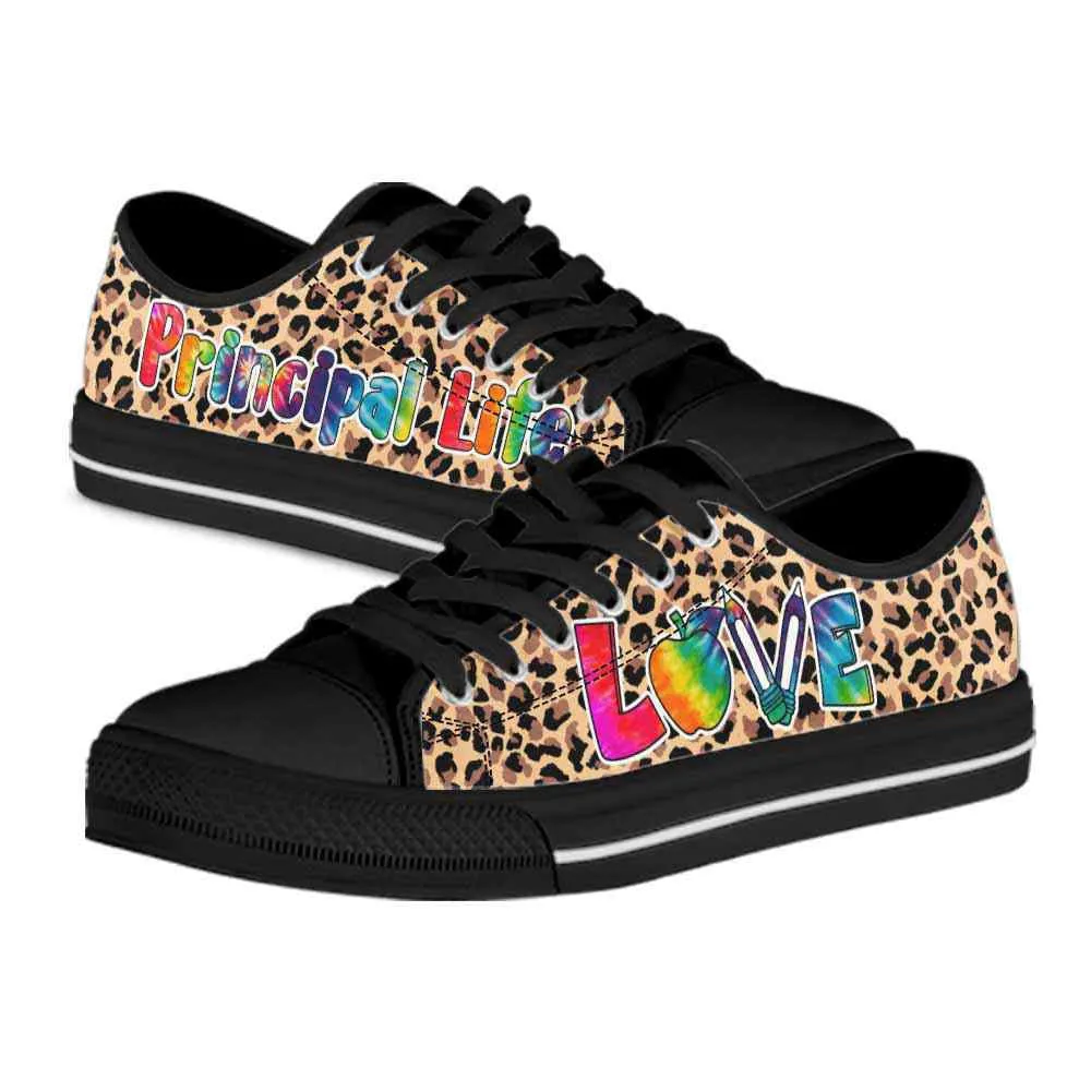 Principal Leopard Love Low Top Shoes, Teacher Shoes, Low Top Sneakers