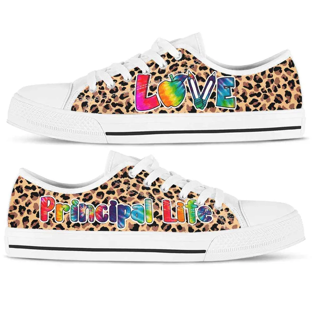 Principal Leopard Love Low Top Shoes, Teacher Shoes, Low Top Sneakers