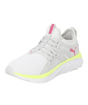 Puma Girls SOFTRIDE Sophia Junior Feather Gray-Glowing Pink-White Sneaker - 6UK (19515913)