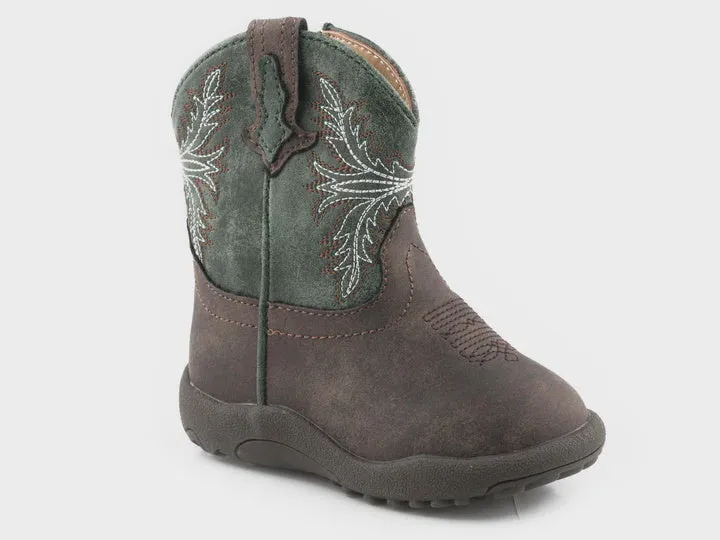 ROPER Cowbaby Jed Brown/Green Boots