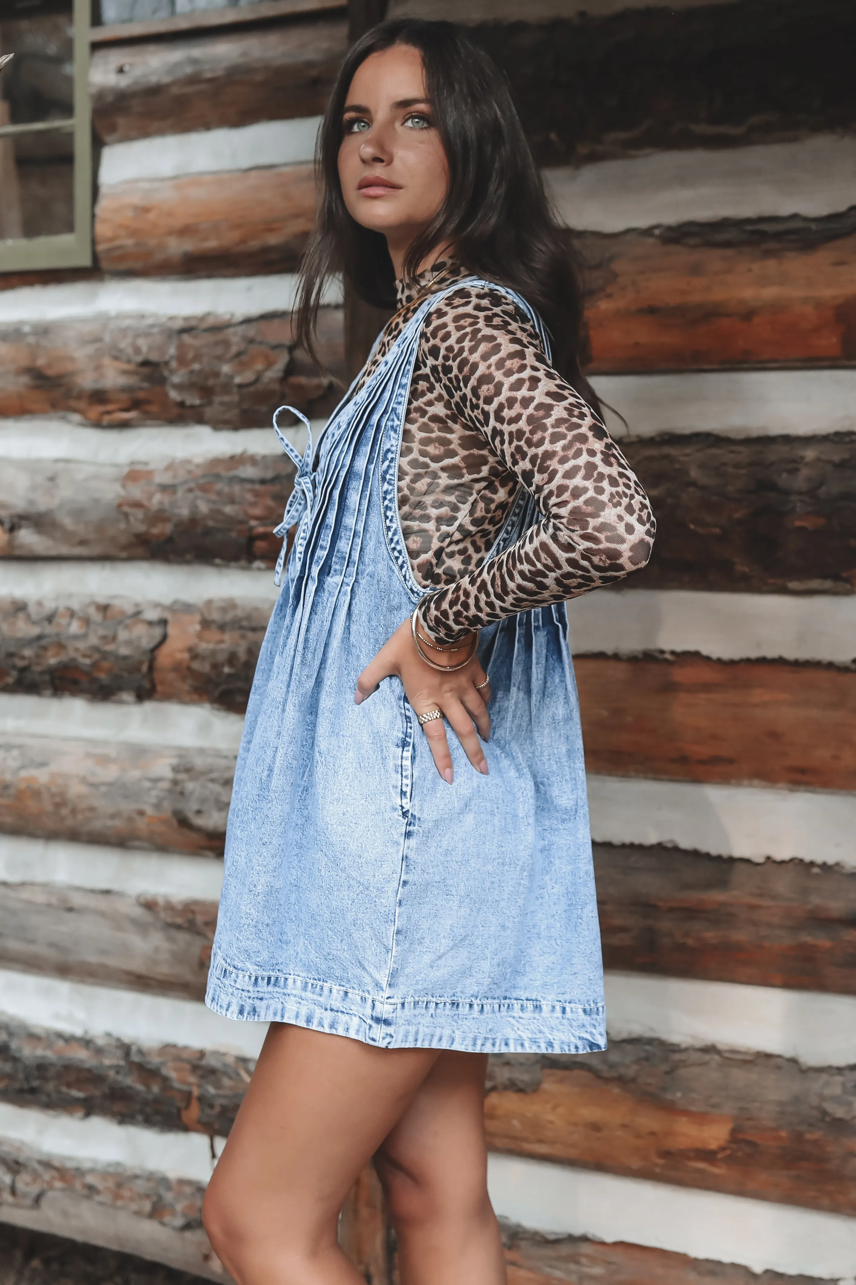 She's Got An Edge Washed Denim Romper