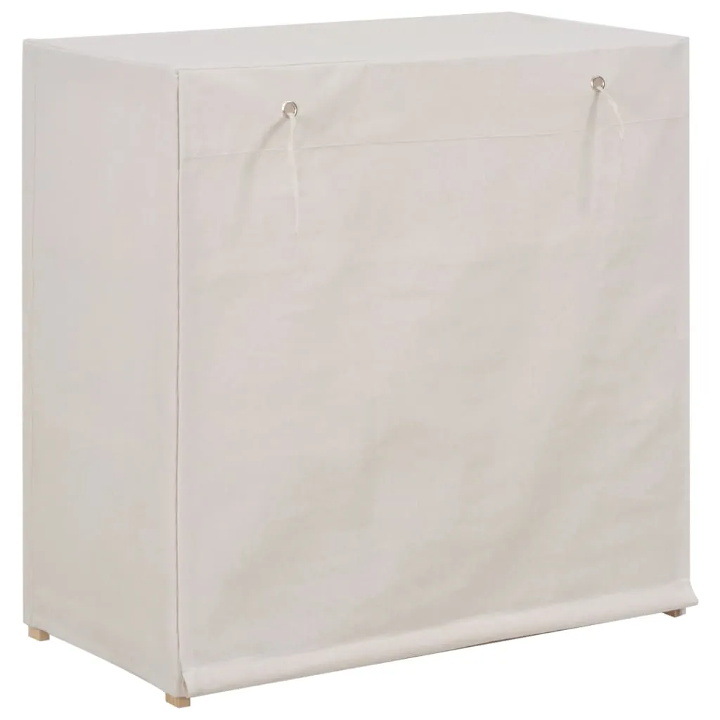 Shoe Cabinet with Cover White 79x40x80 cm Fabric