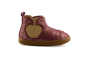 Shoopom Little Girls Red Berry Shimmer Boot