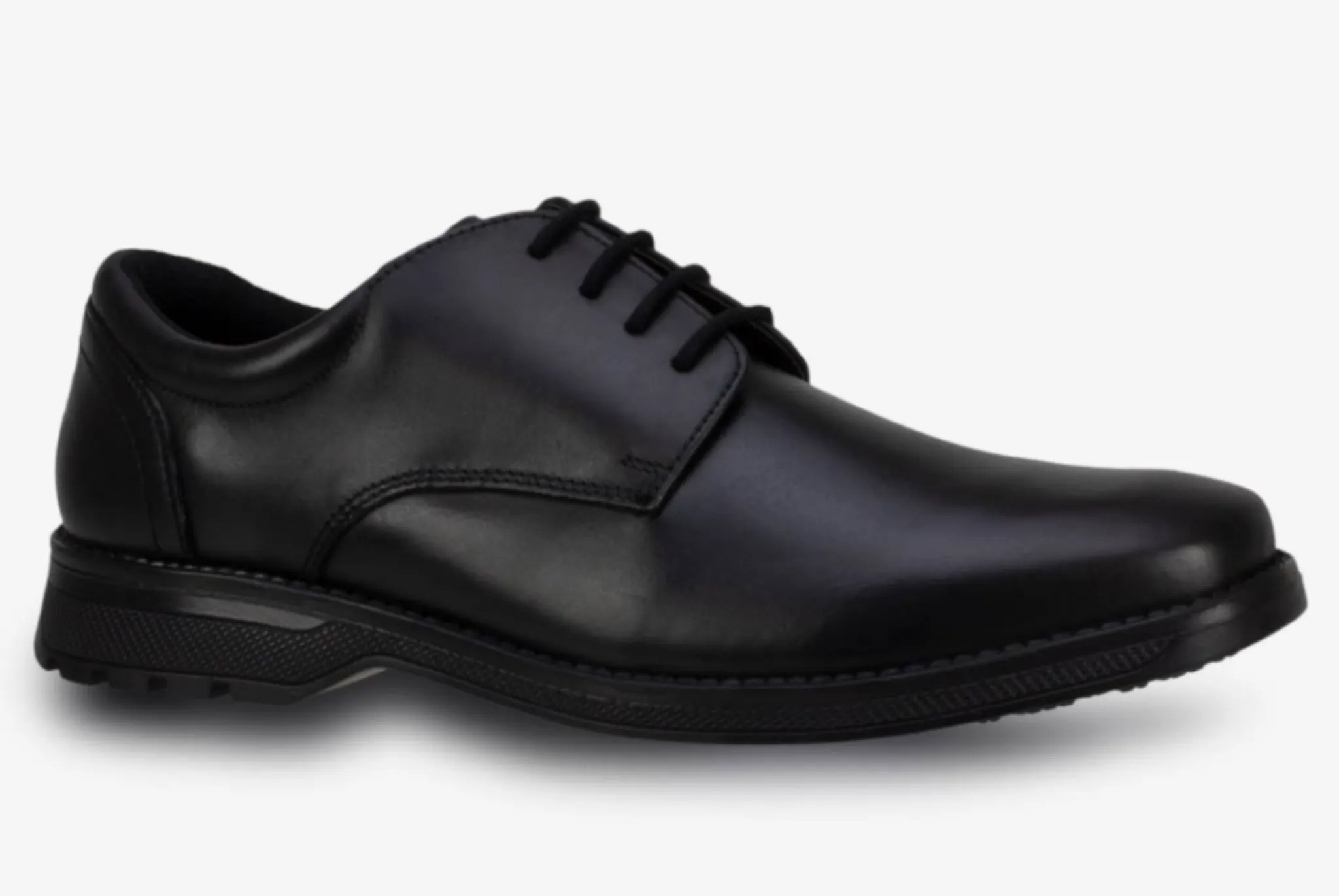 Term Clerk Tyson Black Lace Up School Shoes