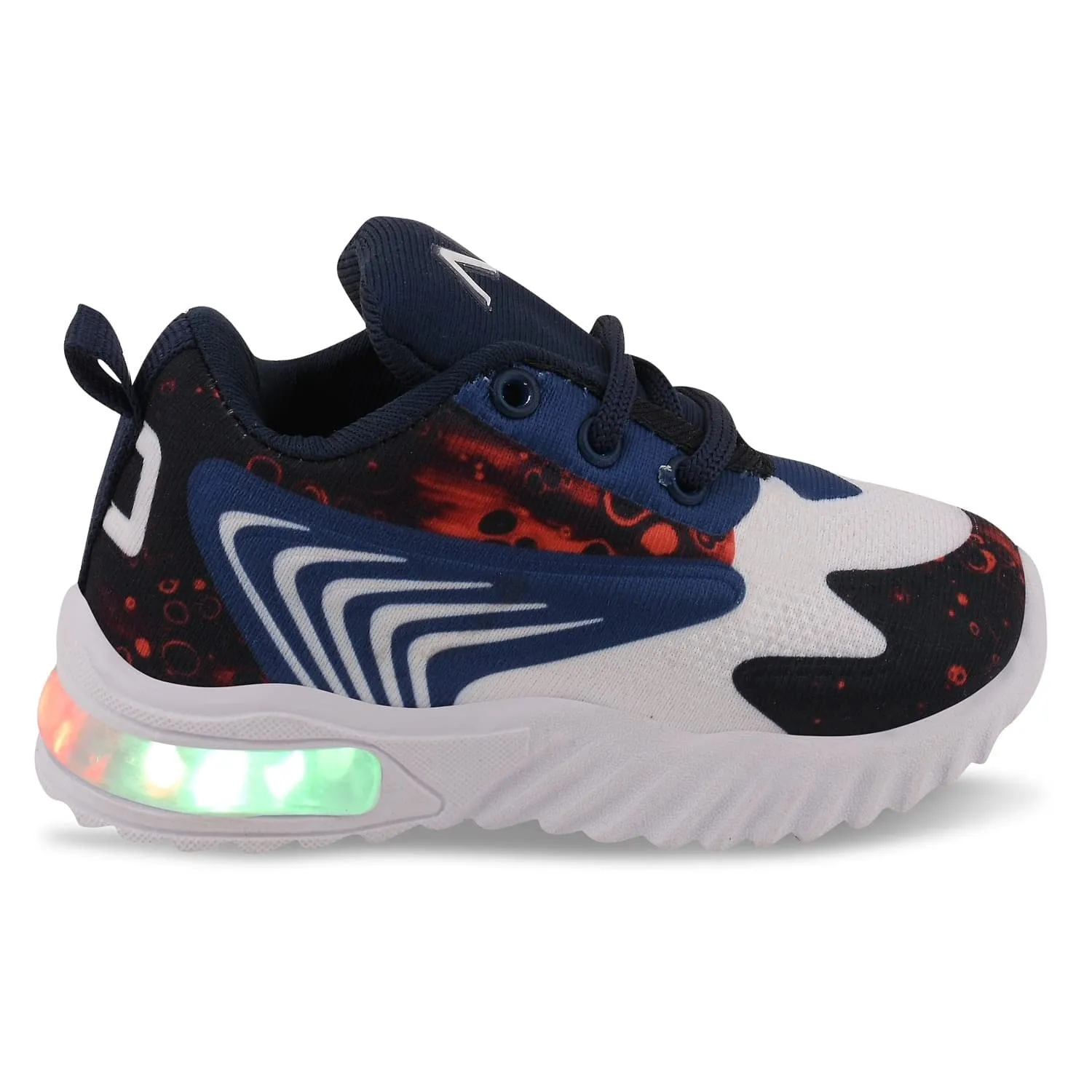 Tiny Kids Kids LED Light Up Shoes, LED Sneakers, Shoes for Boys Girls, Casual Shoes for Kids, Outdoor/Sports/Running Shoes(Blue red T-202)