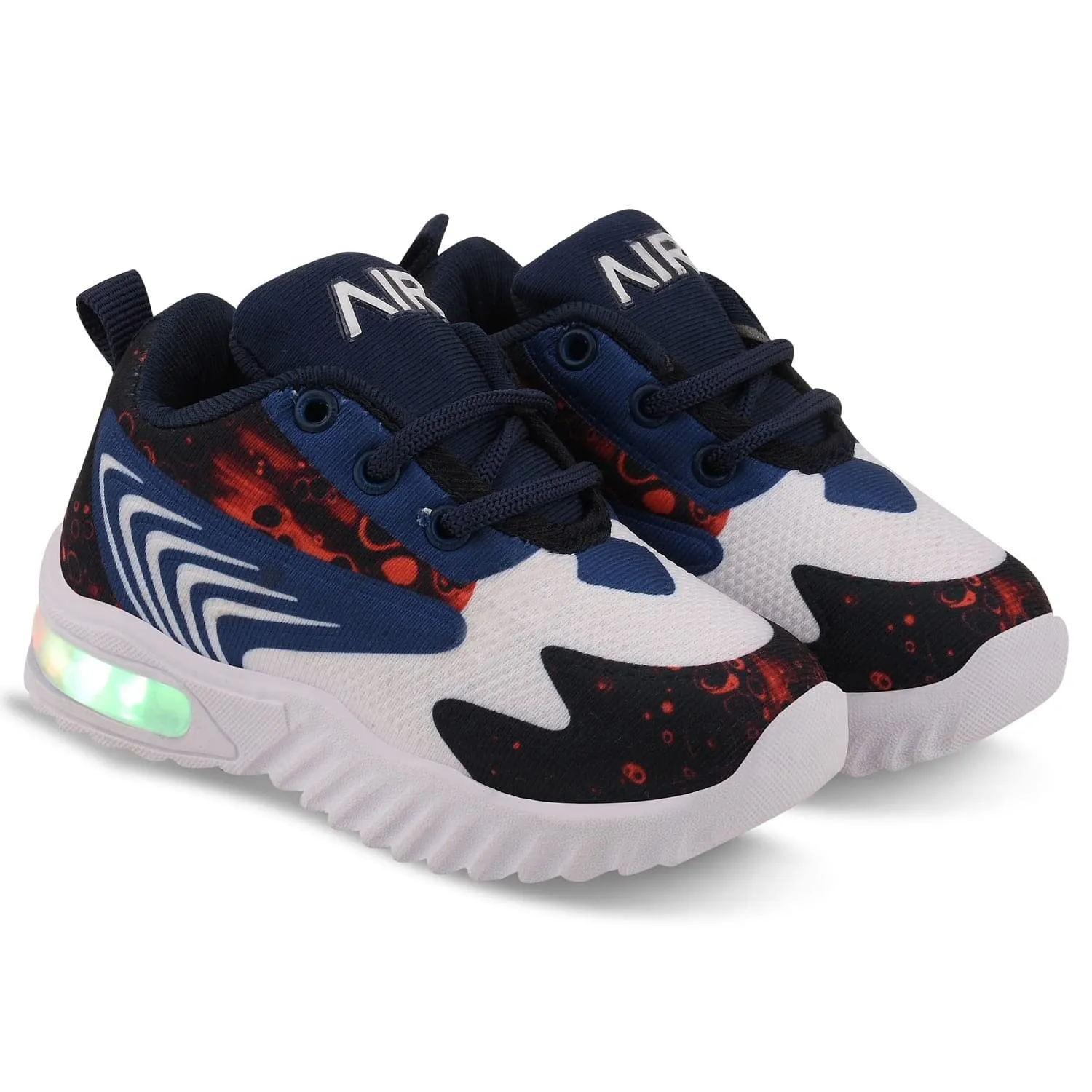 Tiny Kids Kids LED Light Up Shoes, LED Sneakers, Shoes for Boys Girls, Casual Shoes for Kids, Outdoor/Sports/Running Shoes(Blue red T-202)