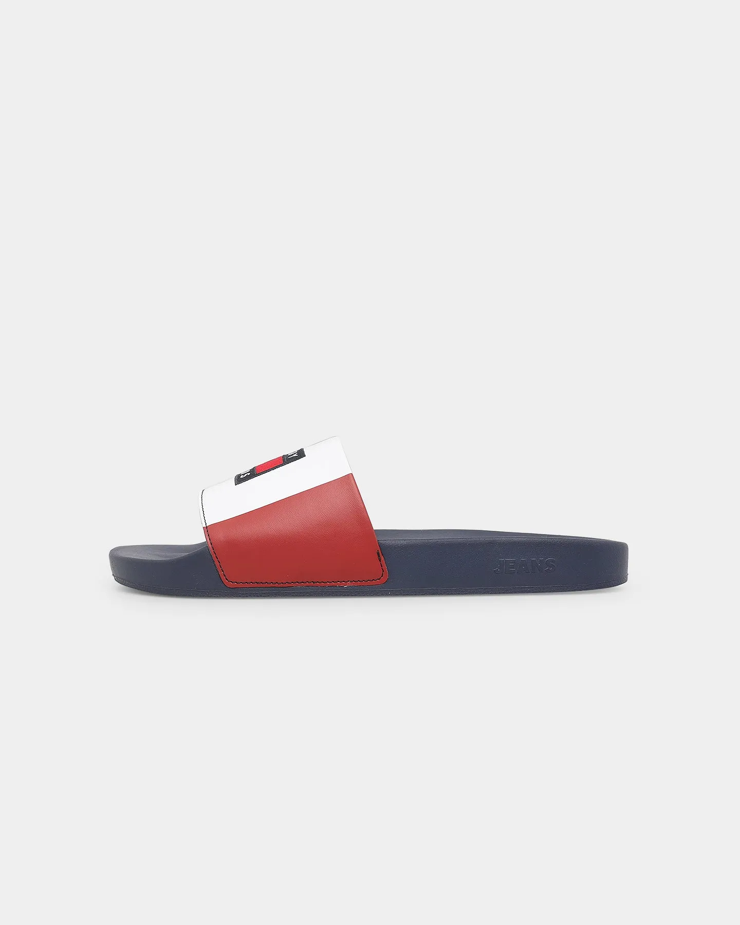 Tommy Jeans TJ Block Archive Pool Slides Twilight Navy