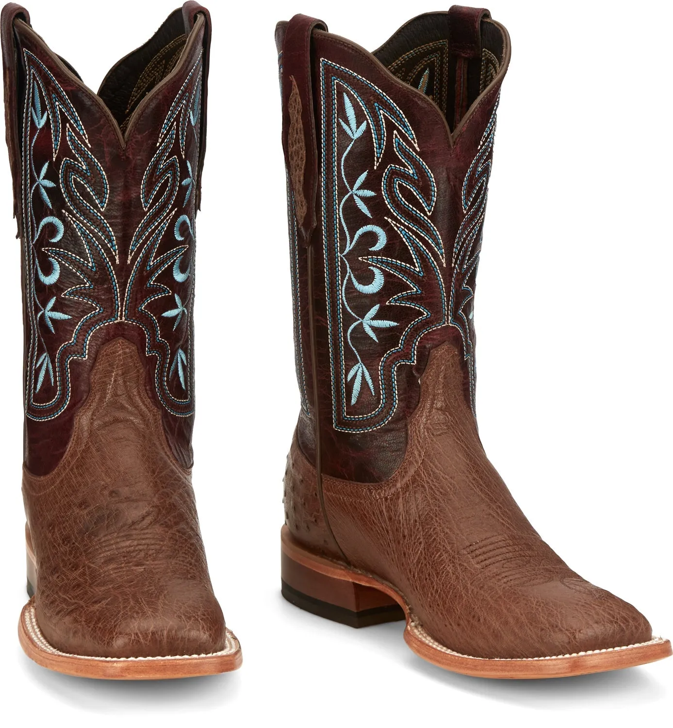 Tony Lama 11in Goat Womens Redblood Tinrose Leather Cowboy Boots