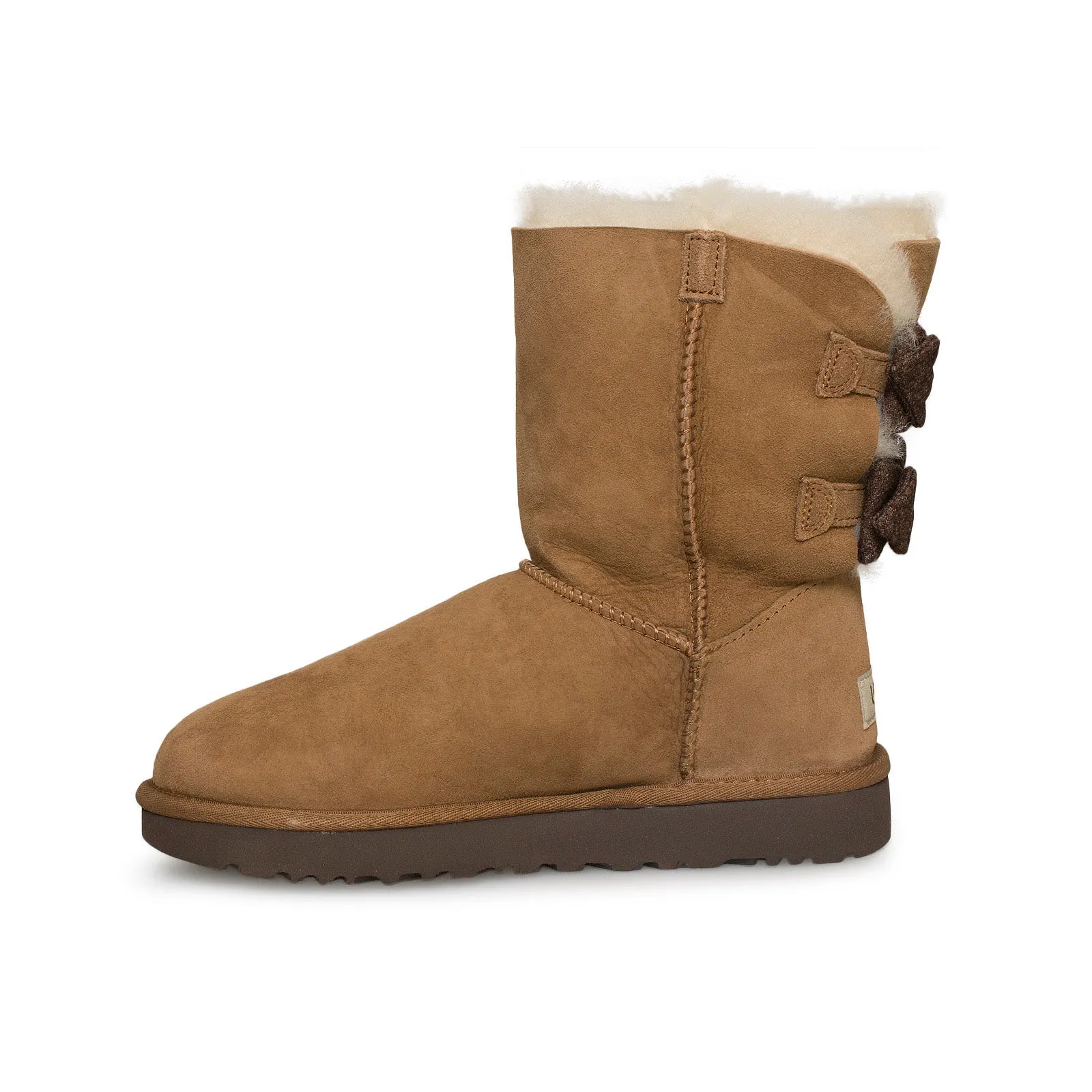 UGG Short Brigette Bow Chestnut Boots