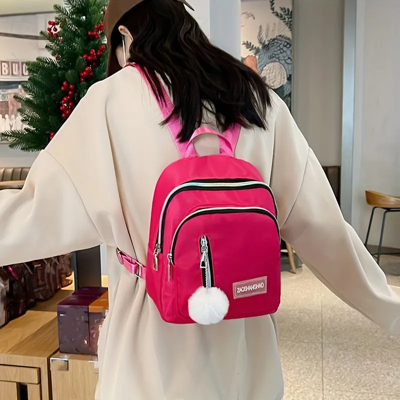 Versatile Nylon Backpack: Lightweight, Durable, and Stylish - Perfect for School, Travel & Everyday Use, with Secure Zip Closure