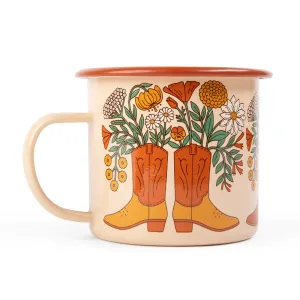 Western Bloom Enamel Mug 16oz