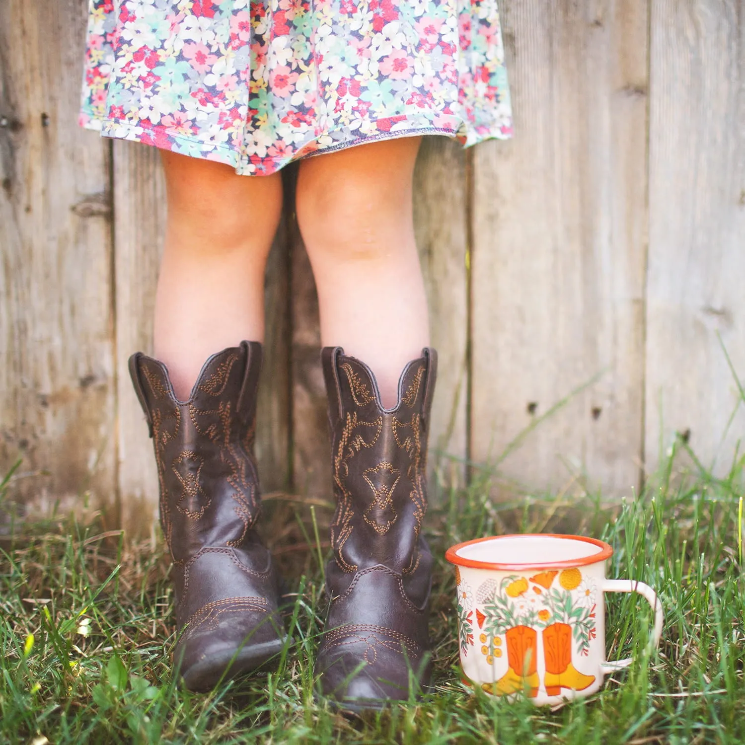 Western Bloom Enamel Mug 16oz